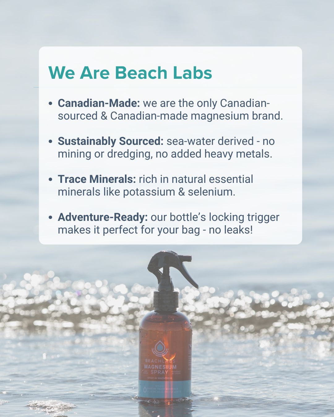 Magnesium Spray - 100% Canadian Magnesium Chloride   (237ml)