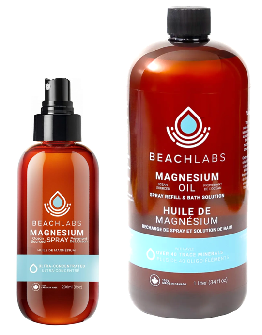 Magnesium Recovery Starter Set - Beach Labs Magnesium Spray + Refill Bundle