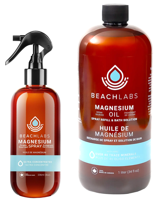 Magnesium Recovery Starter Set - Beach Labs 237mL Magnesium Spray + 1L Refill Bundle